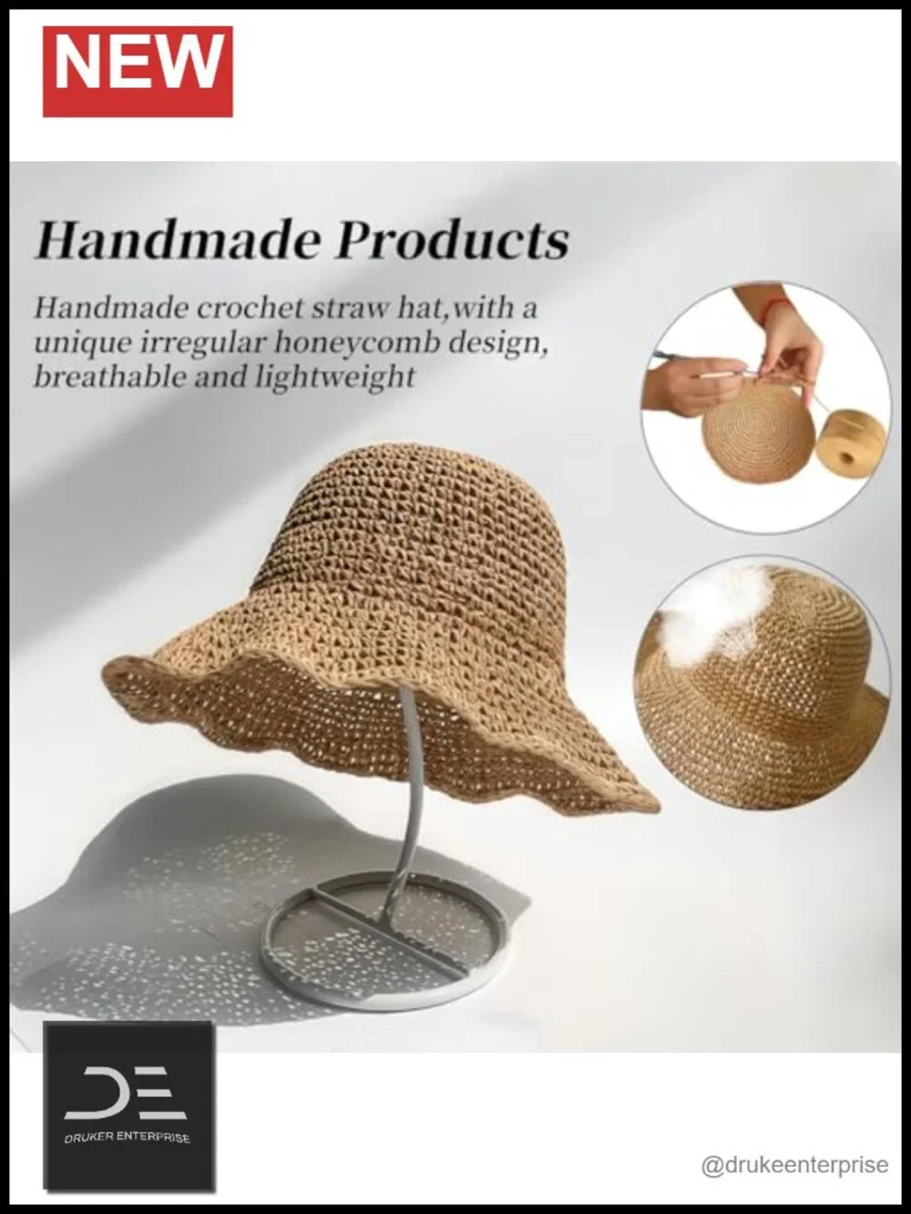Floppy Big Beach Straw Hat Foldable Wide Brim Packable Sun Hat Travel